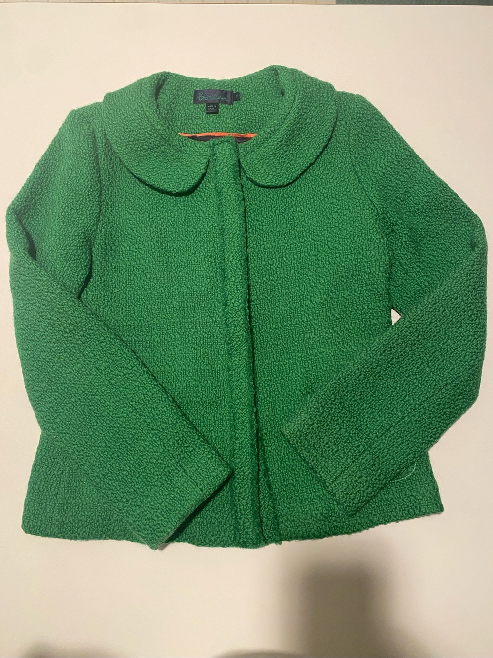 Green Wool Boden Women’s Size 12 Jacket
